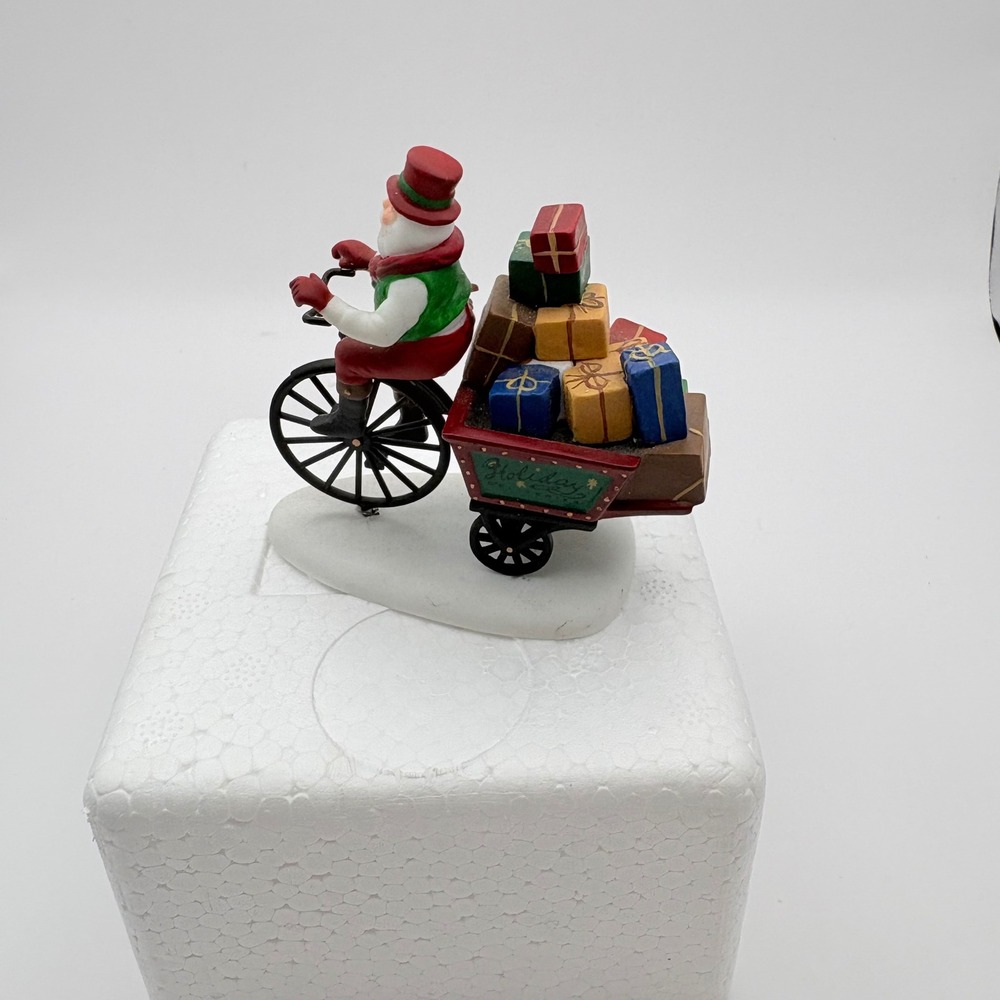 Department 56 Unisex OS Holiday Deliveries Santa Bicycle Figurine 56371 - Picture 3 of 6